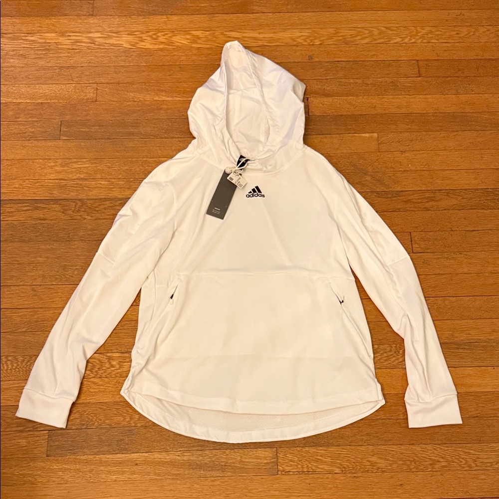 NWT Adidas Classic White Pullover Hoodie